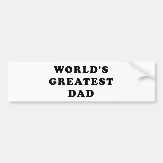 World's Greatest Dad Bumper Sticker (Front)