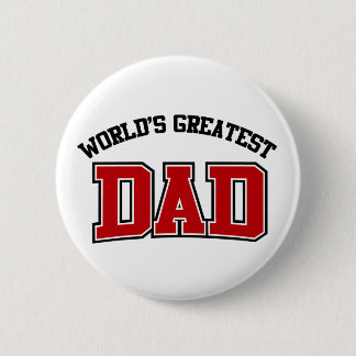 Worlds Greatest Dad Button Red