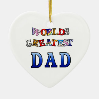 Worlds Greatest Dad Ceramic Tree Decoration
