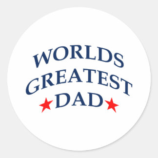 Worlds Greatest Dad Classic Round Sticker