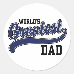 World's Greatest Dad Classic Round Sticker