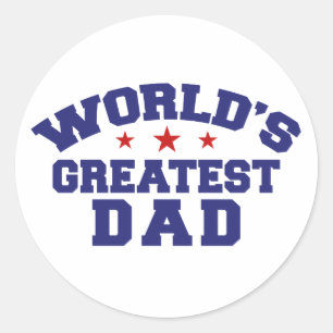 World's Greatest Dad Classic Round Sticker