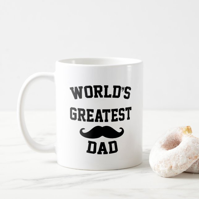 Worlds greatest dad coffee mug (With Donut)