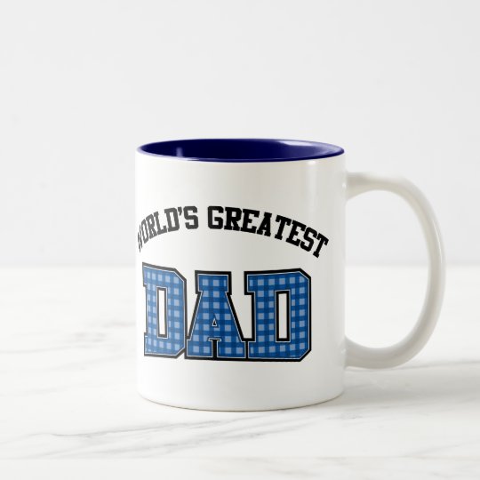 Worlds Greatest Dad Coffee Mug Plaid