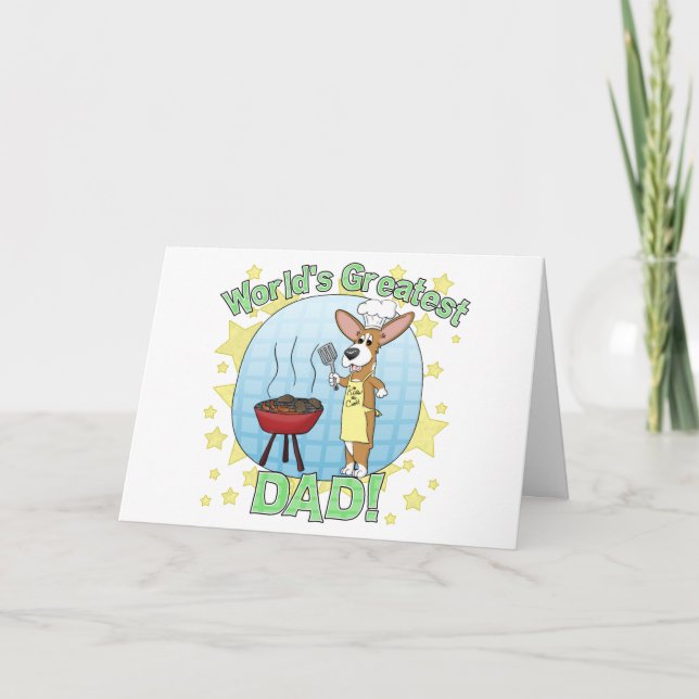 World's Greatest Dad Corgi Card (Front)
