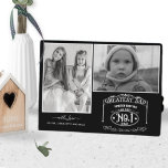 World's Greatest Dad, Custom Father's Day Photo Plaque<br><div class="desc">Surprise dad with this beautiful photo plaque gift perfect for to display at their office with pride and love! Plaque with phrase "World's greatest dad, limited edition, All time No. 1 Dad" with two photo templates for your pictures and two text sections to personalize with your own phrase and kids...</div>