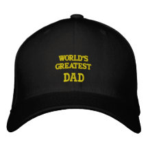 World's greatest Dad... embroidered hat WOOL