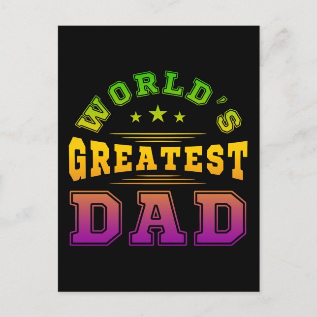 World's Greatest Dad Father's Day Gift Postcard (Front)