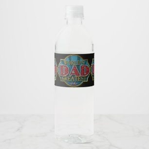 World's Greatest Dad Father's Day Gift Water Bottle Label