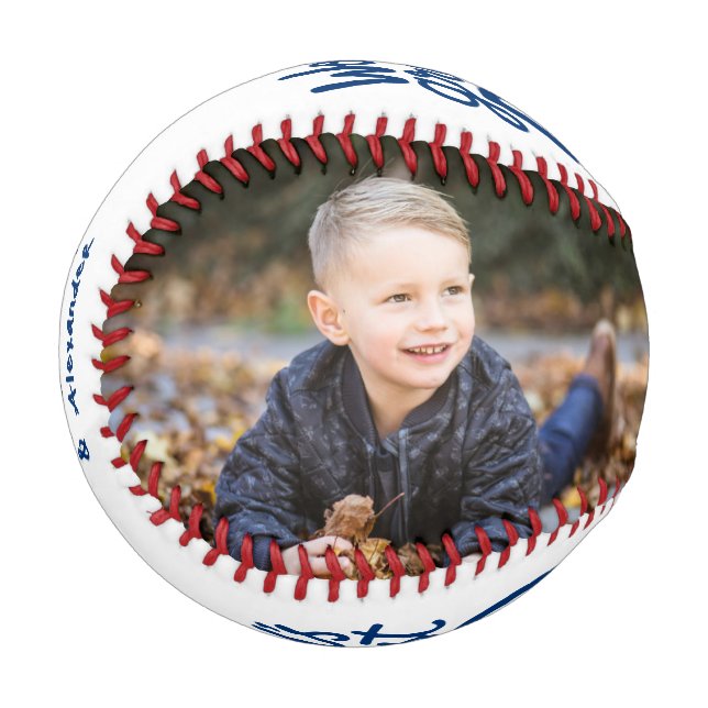 World's Greatest Dad Fathers Day Photo Collage Baseball (Back Right)