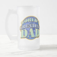 World's Greatest Dad Frosted Glass Mug