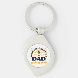World's Greatest Dad, gold stars, Key Ring