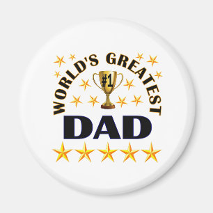 World's Greatest Dad, gold stars, Magnet