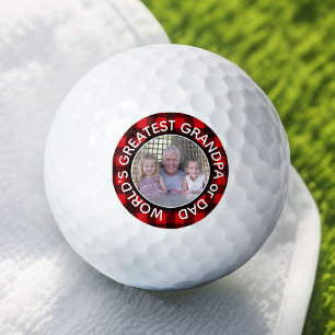 World's Greatest Dad Grandpa Custom Photo Template Golf Balls