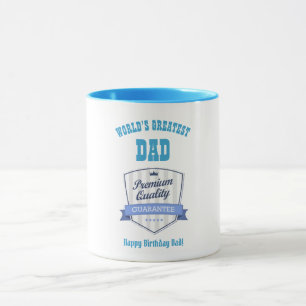 World's Greatest Dad - Happy Birthday Customisable Mug