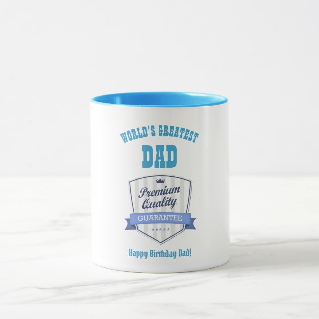 World's Greatest Dad - Happy Birthday Customisable Mug (Center)
