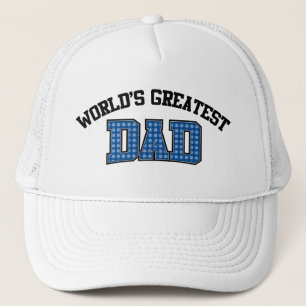 Worlds Greatest Dad Hat Plaid
