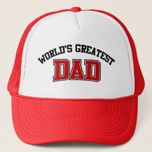 Worlds Greatest Dad Hat Red