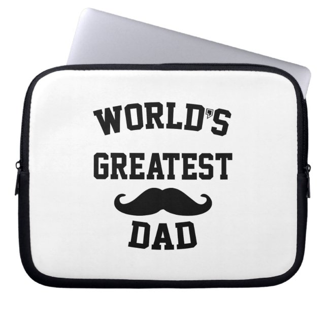 Worlds greatest dad laptop sleeve (Front)