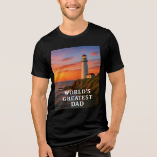 World's Greatest Dad – Lighthouse Edition Tri-Blend Shirt