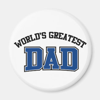 Worlds Greatest Dad Magnet Blue