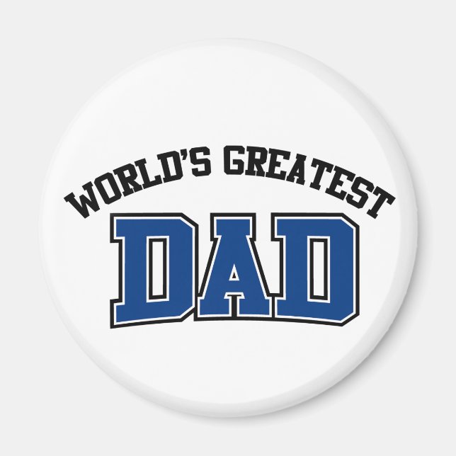 Worlds Greatest Dad Magnet Blue (Front)
