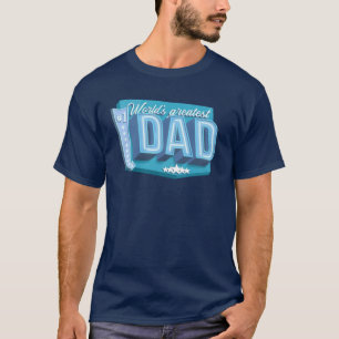 Worlds Greatest Dad neon sign design  T-Shirt