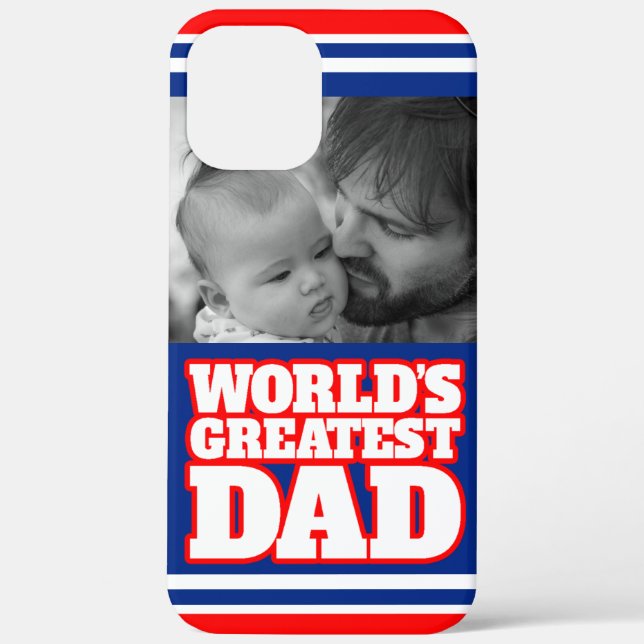 World's greatest Dad personalise photo iphone case (Back)