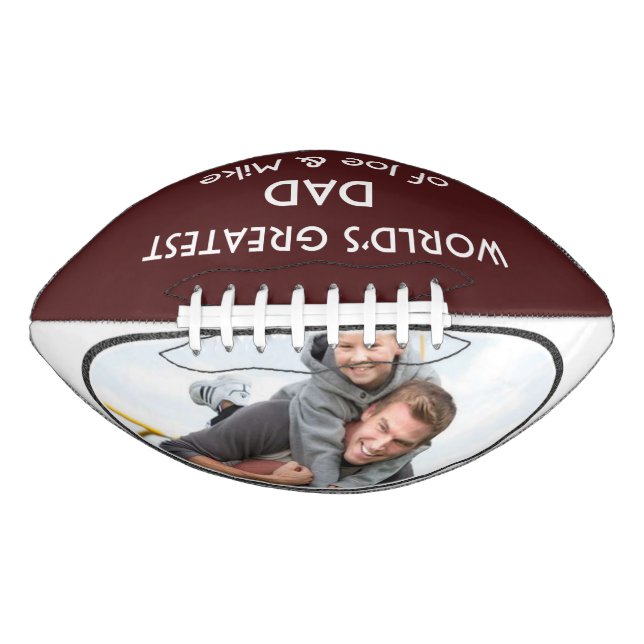 World's Greatest Dad Personalised Photo Football American Football (Front)