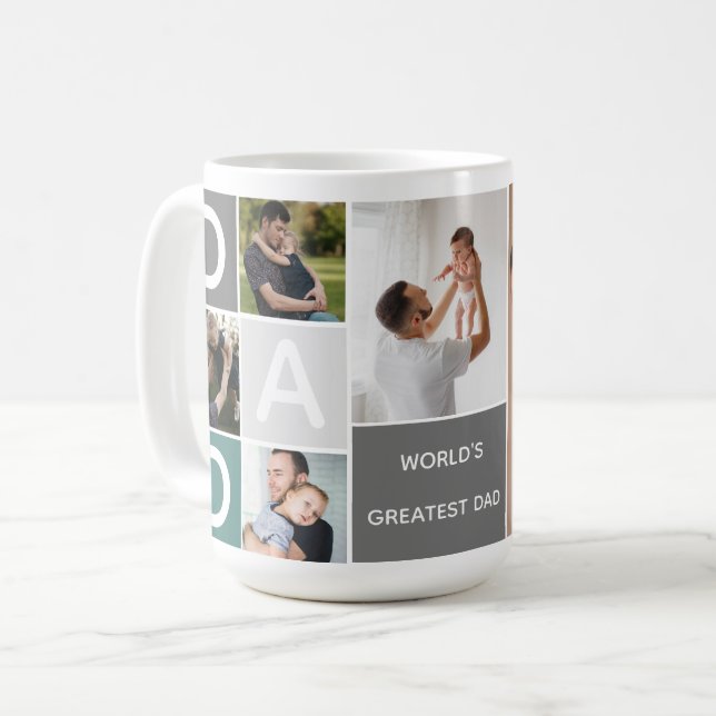 World's Greatest Dad Photo Collage Mug (Front Left)