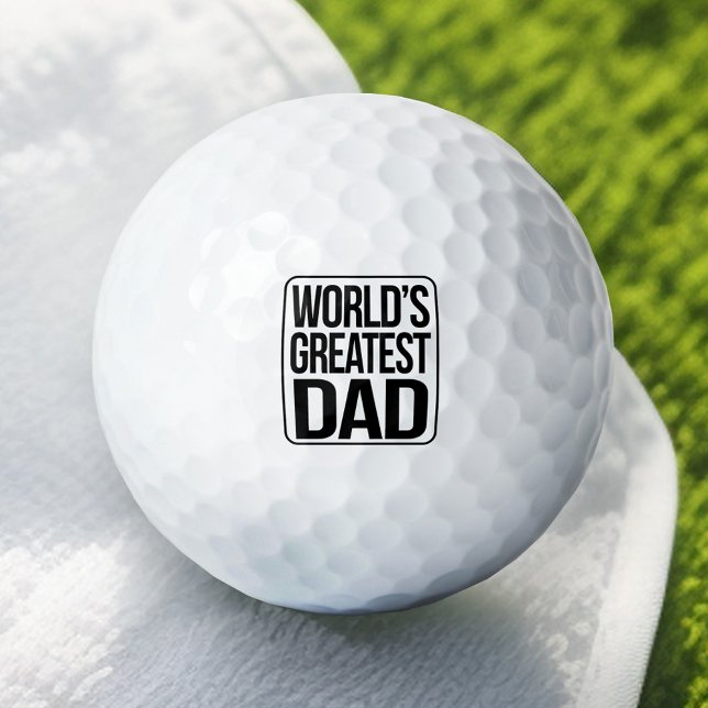 World's Greatest Dad - plain and simple Golf Balls (World's Great Dad Golf Ball)