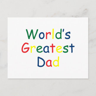 World's Greatest Dad Postcard