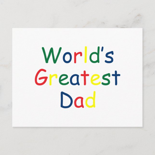 World's Greatest Dad Postcard (Front)