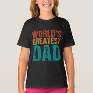 World's Greatest Dad Retro Grunge Design T-Shirt