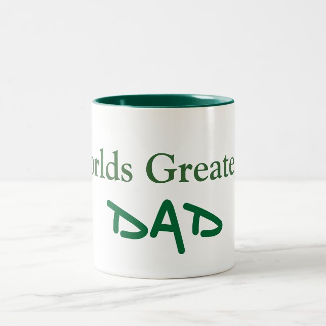Worlds Greatest, DAD Two-Tone Coffee Mug (Center)