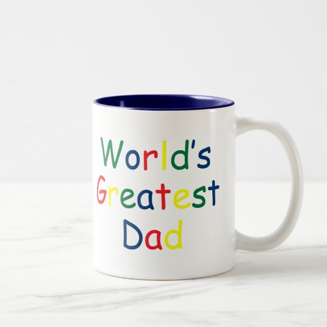 Worlds Greatest Dad Two-Tone Coffee Mug (Right)
