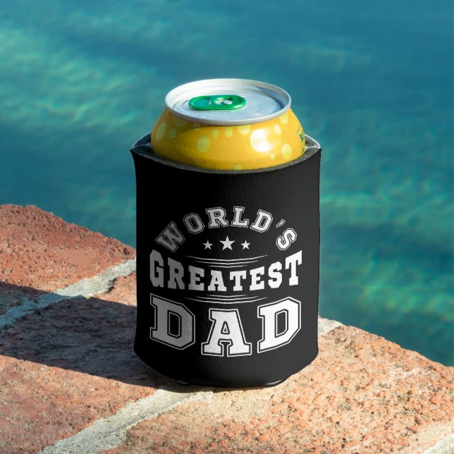 World's Greatest Dad Typography Father's Day Gift Can Cooler (In Situ Pool)