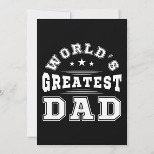 World's Greatest Dad Typography Father's Day Gift Invitation