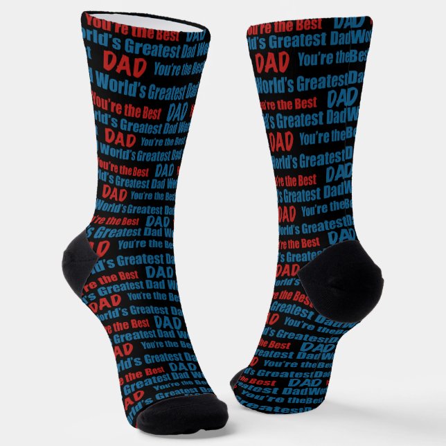 World's Greatest Dad You're the Best Socks (Angled)