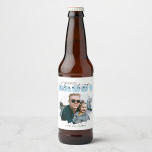 Worlds Greatest Daddy   Photo Beer Bottle Label