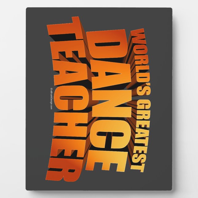 World's Greatest Dance Teacher Plaque (Front)