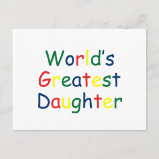 Worlds Greatest Daughter Postcard