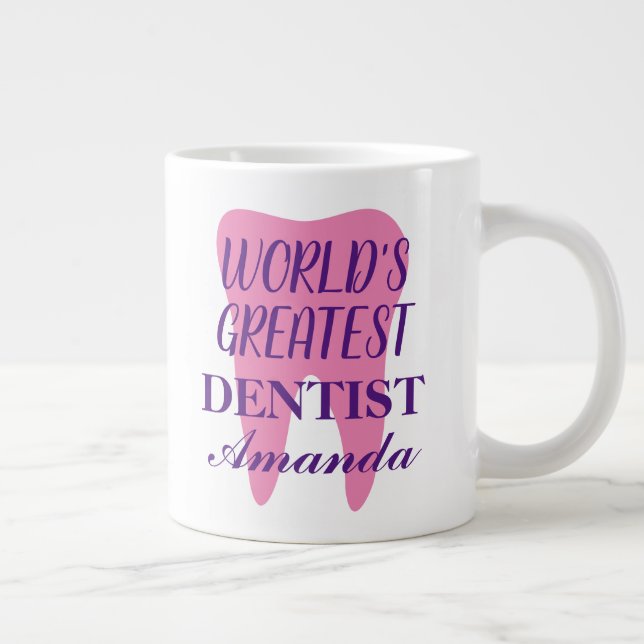 World's Greatest dentist big jumbo coffee mug gift (Right)