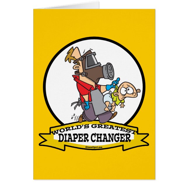 WORLDS GREATEST DIAPER CHANGER DAD CARTOON (Front)