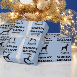 Worlds Greatest Doberman Dog Wrapping Paper