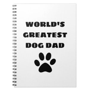 World's Greatest Dog Dad Custom Text Personalised Notebook