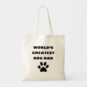 World's Greatest Dog Dad Custom Text Personalised Tote Bag