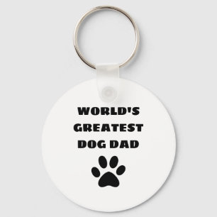 World's Greatest Dog Dad Custom Text Personalized Key Ring