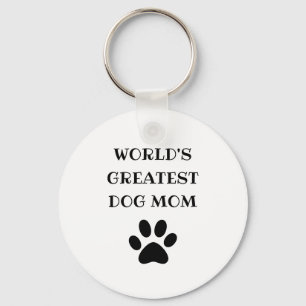 World's Greatest Dog Mum Custom Text Personalised Key Ring