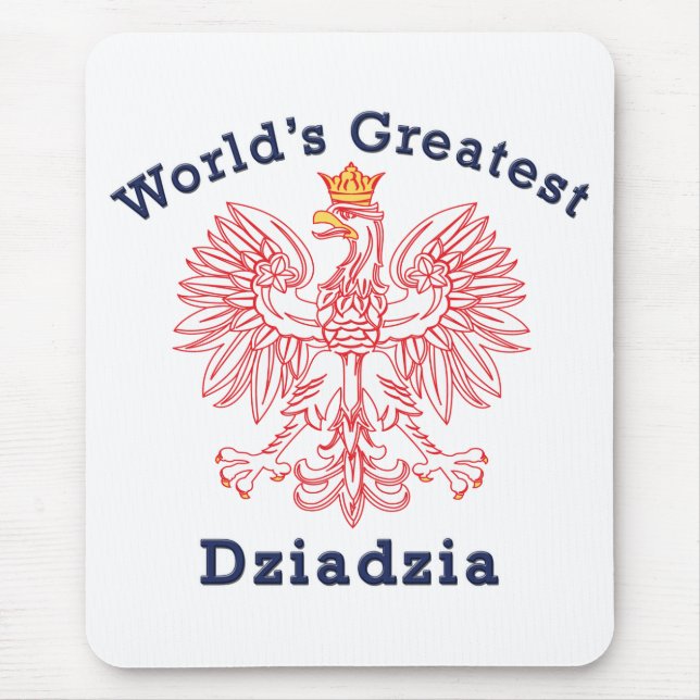 World's Greatest Dziadzia Eagle Mouse Mat (Front)